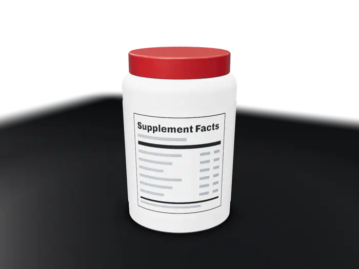 The back carries the Supplement Facts panel.